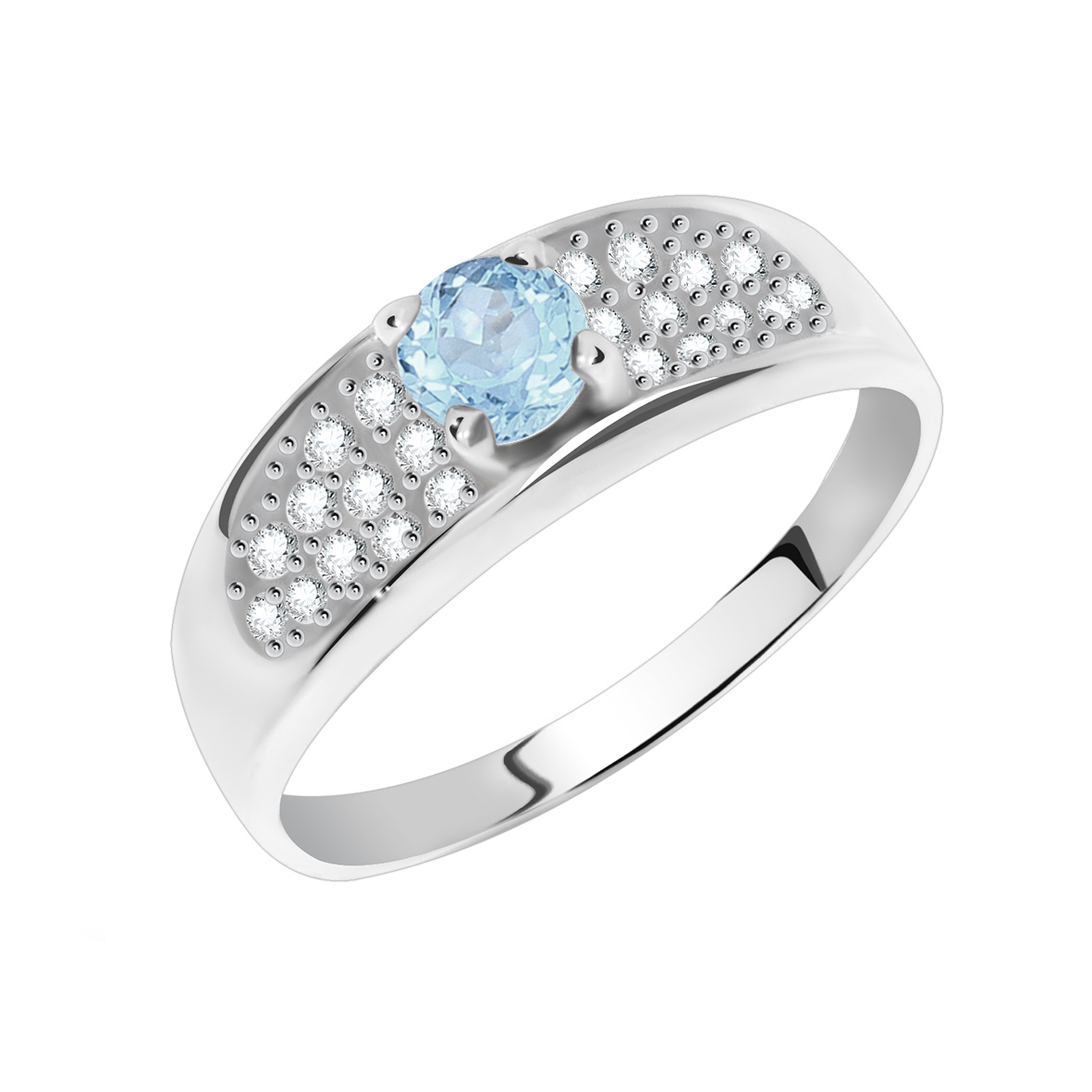 Кольцо из серебра с камнем Топаз, Фианит фото, цены