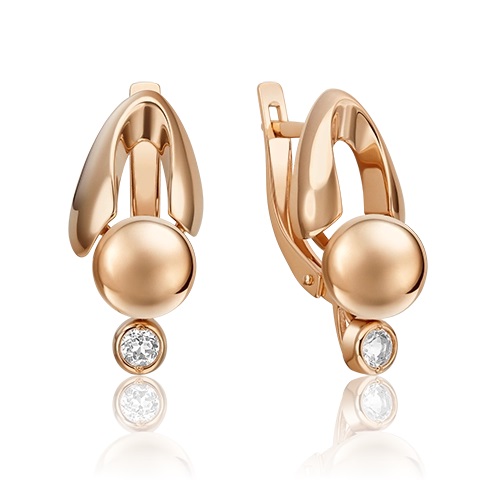 Серьги из золота с камнем Топаз фото, цены