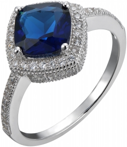 Кольцо из серебра с камнем Циркон, Кристалл фото, цены