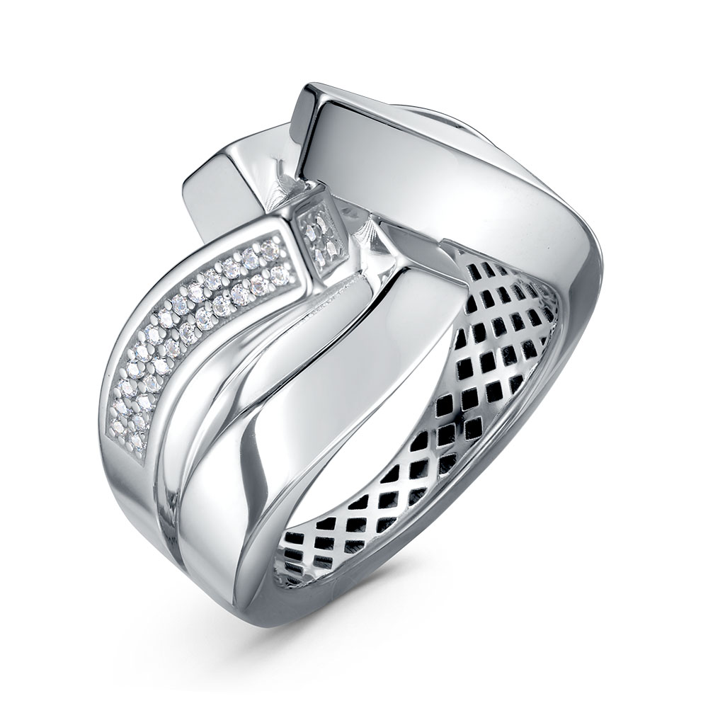 Кольцо из серебра с камнем Фианит фото, цены