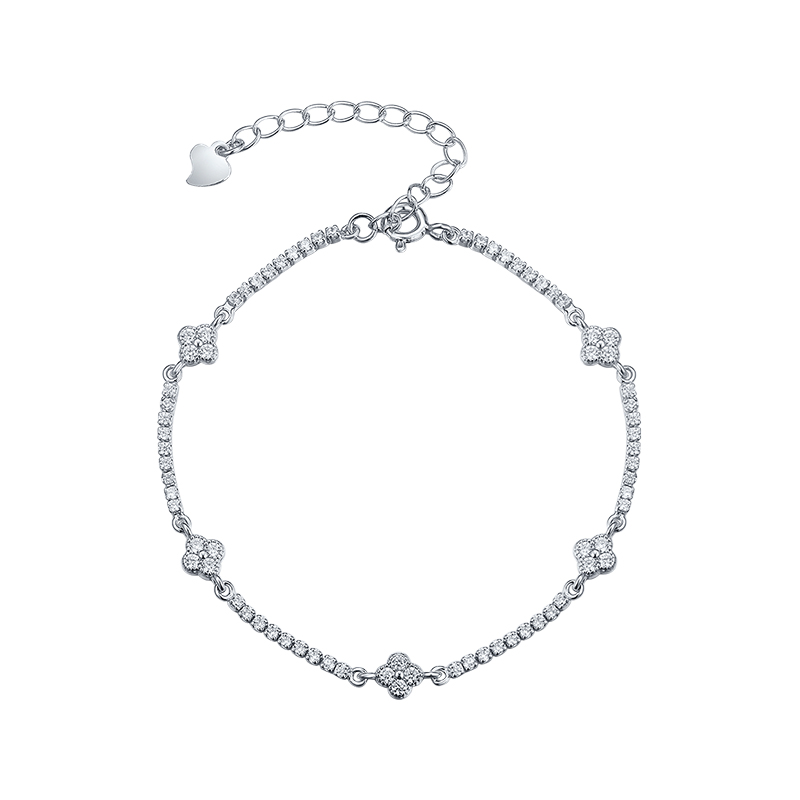 Браслет из серебра с камнем Куб цирконий фото, цены