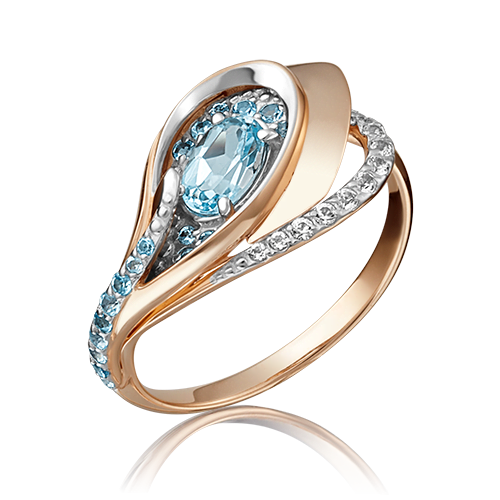 Кольцо из золота с камнем Топаз фото, цены