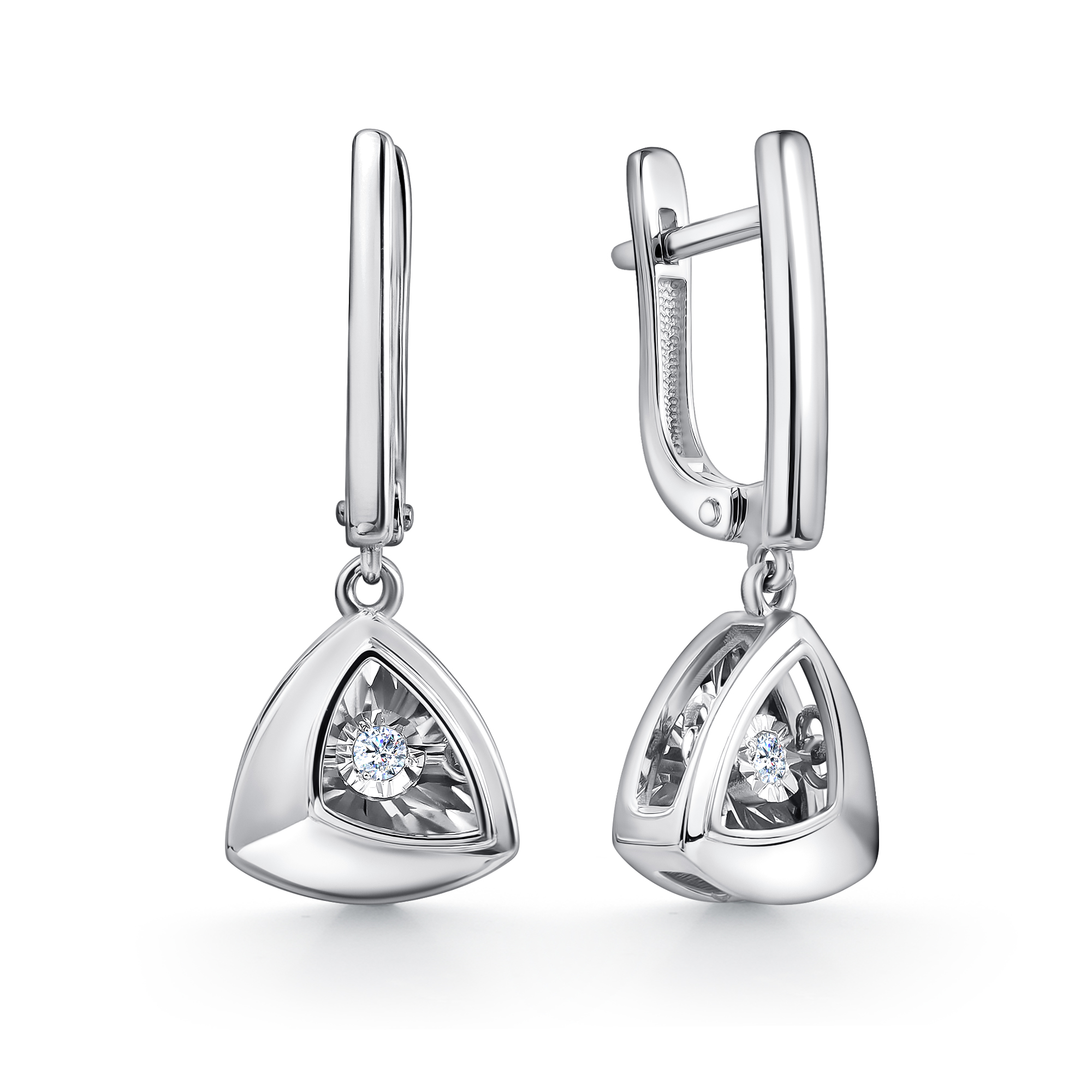 Серьги из золота с камнем  фото, цены