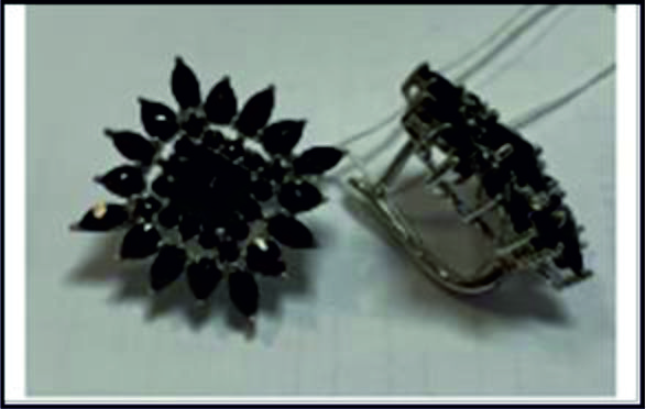 Серьги из серебра с камнем Гранат фото, цены