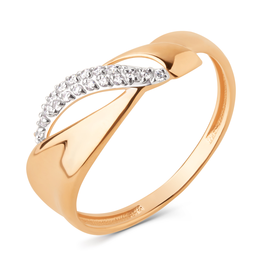 Кольцо из золота с камнем Фианит фото, цены