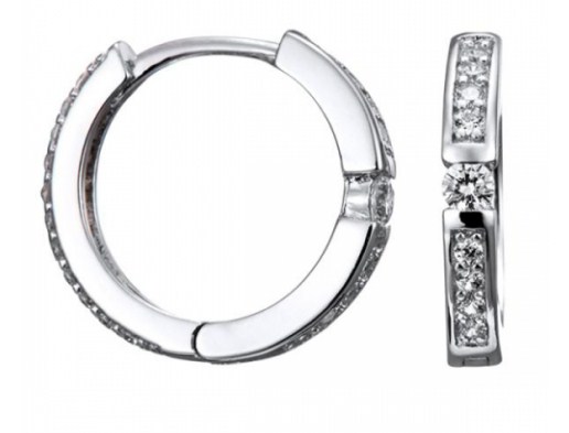 Серьги из серебра с камнем Циркон фото, цены