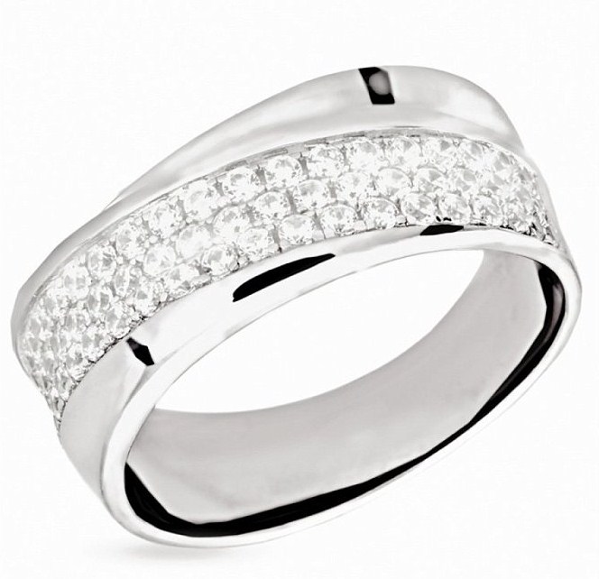 Кольцо из серебра с камнем Фианит фото, цены