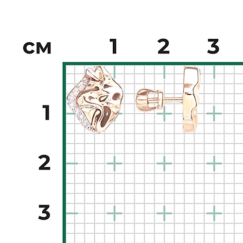 Пуссеты из золота с камнем Топаз фото, цены