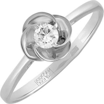 Кольцо из золота с камнем Бриллиант фото, цены