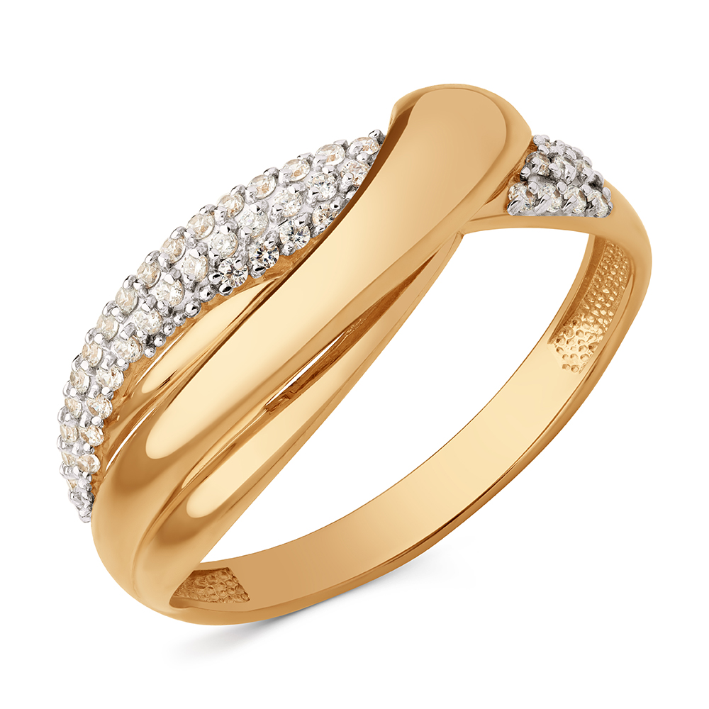 Кольцо из золота с камнем Фианит фото, цены