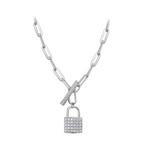 Колье из серебра с камнем Фианит фото, цены