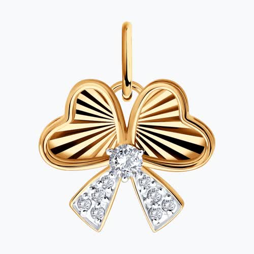 Подвеска из золота с камнем Фианит фото, цены