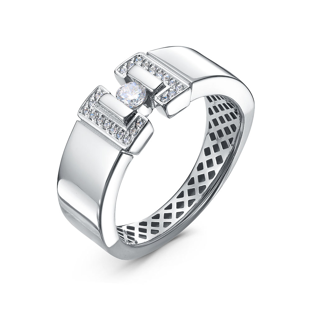 Кольцо из серебра с камнем Фианит фото, цены