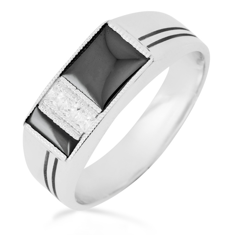 Печатка из серебра с камнем Фианит фото, цены