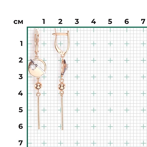 Серьги из золота с камнем Топаз фото, цены