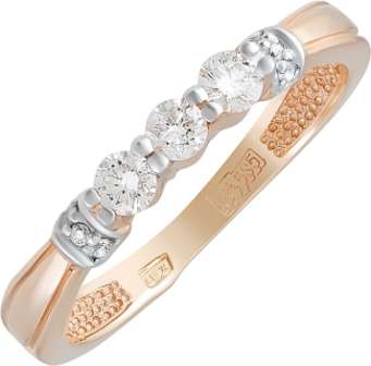 Кольцо из золота с камнем Бриллиант фото, цены