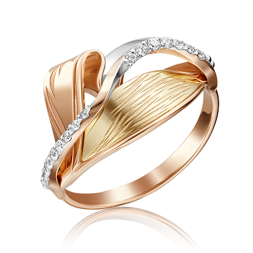 Кольцо из золота с камнем Фианит фото, цены