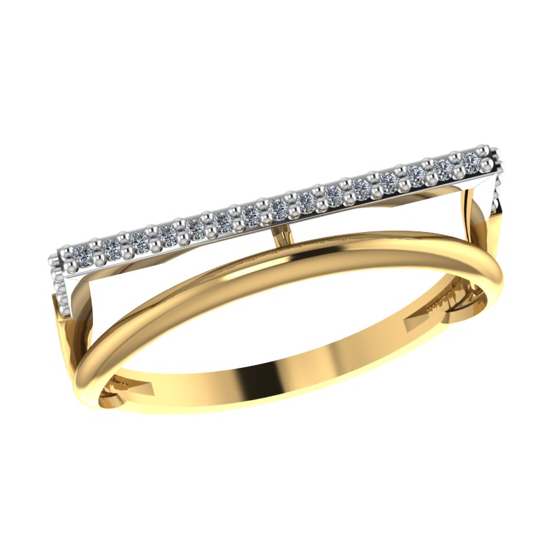 Кольцо из золота с камнем Фианит фото, цены