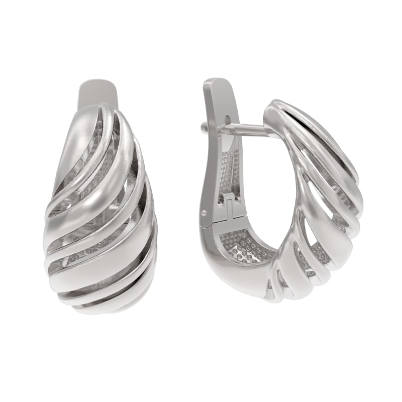 Серьги из серебра без вставок фото, цены