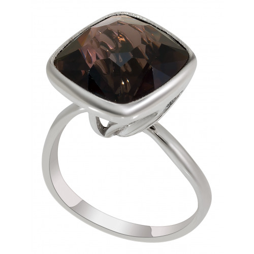 Кольцо из серебра с камнем Раухтопаз г/т фото, цены