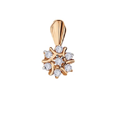 Подвеска из золота с камнем Фианит фото, цены