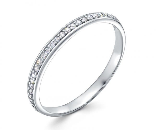 Кольцо из серебра с камнем Фианит фото, цены