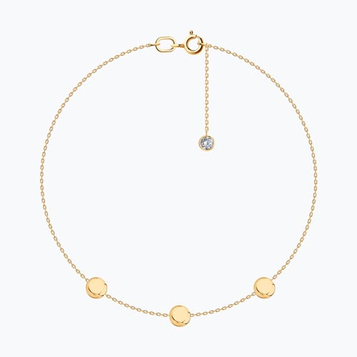 Браслет из золота с камнем Фианит фото, цены