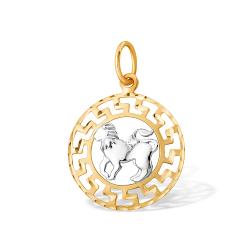 Знак из золота с камнем Фианит фото, цены