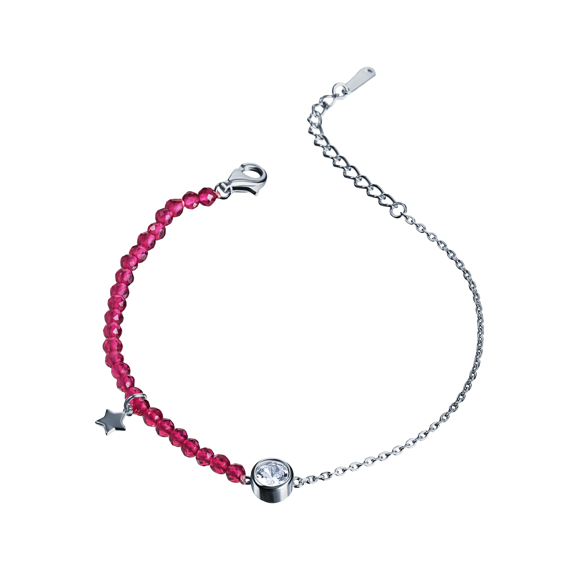 Браслет из серебра с камнем Циркон, Шпинель фото, цены