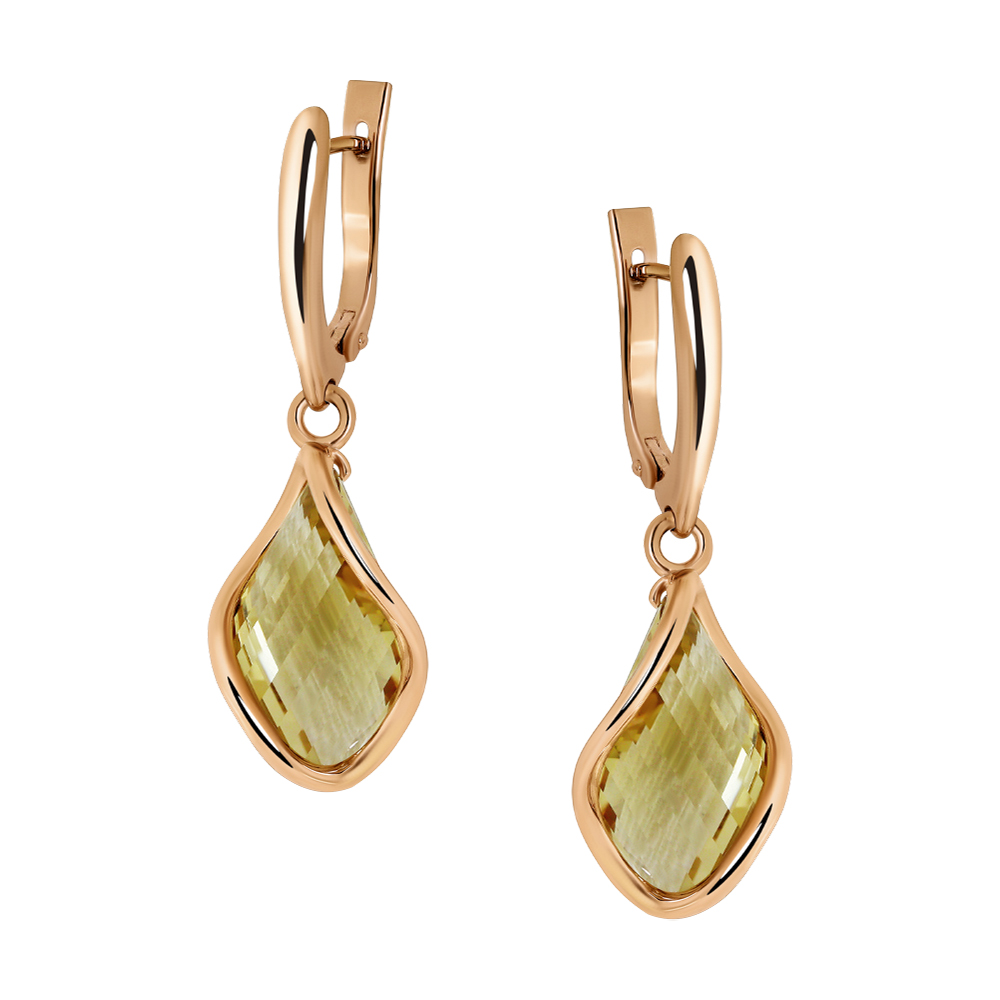 Серьги из золота с камнем Танзанит синт. фото, цены