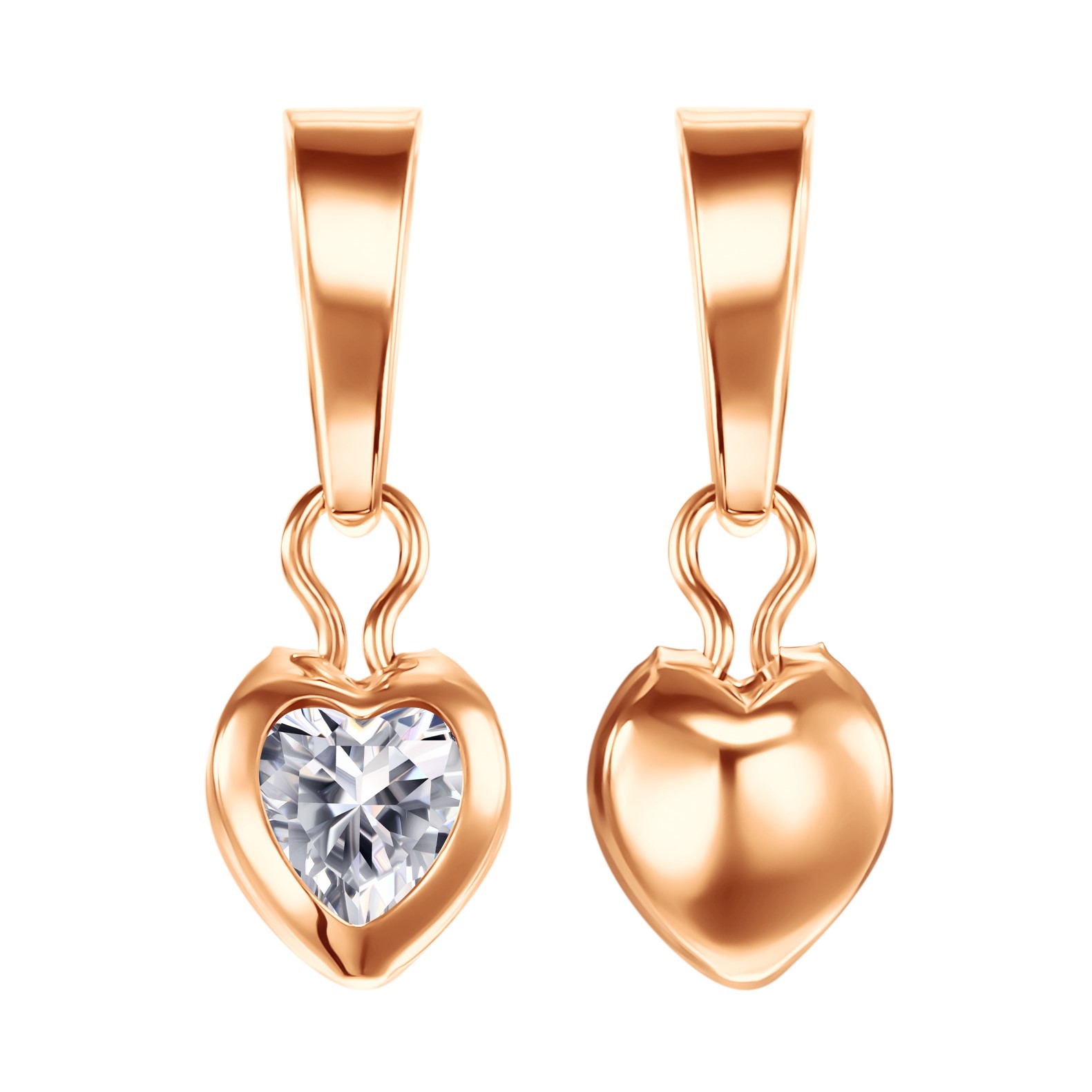 Подвеска из золота с камнем Фианит фото, цены