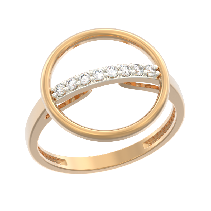 Кольцо из золота с камнем Фианит фото, цены