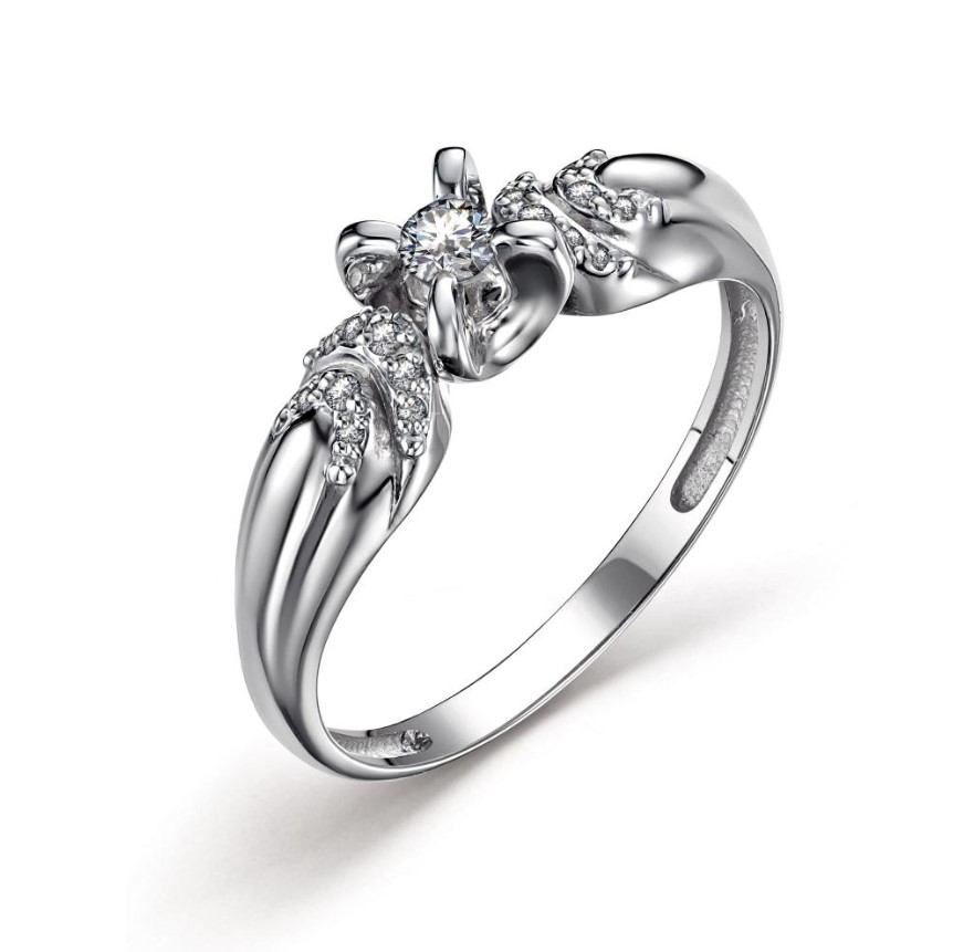 Кольцо из золота с камнем Бриллиант фото, цены