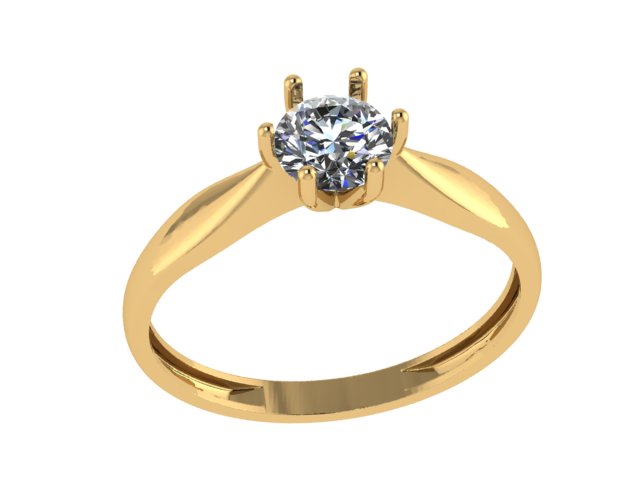 Кольцо из золота с камнем Фианит фото, цены