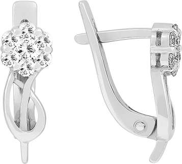 Серьги из золота с камнем Бриллиант фото, цены