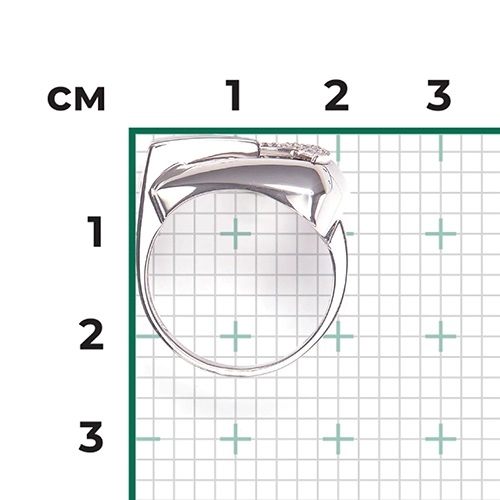 Кольцо из серебра с камнем Фианит фото, цены