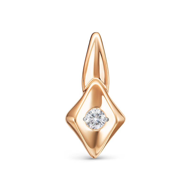 Подвеска из золота с камнем Фианит фото, цены