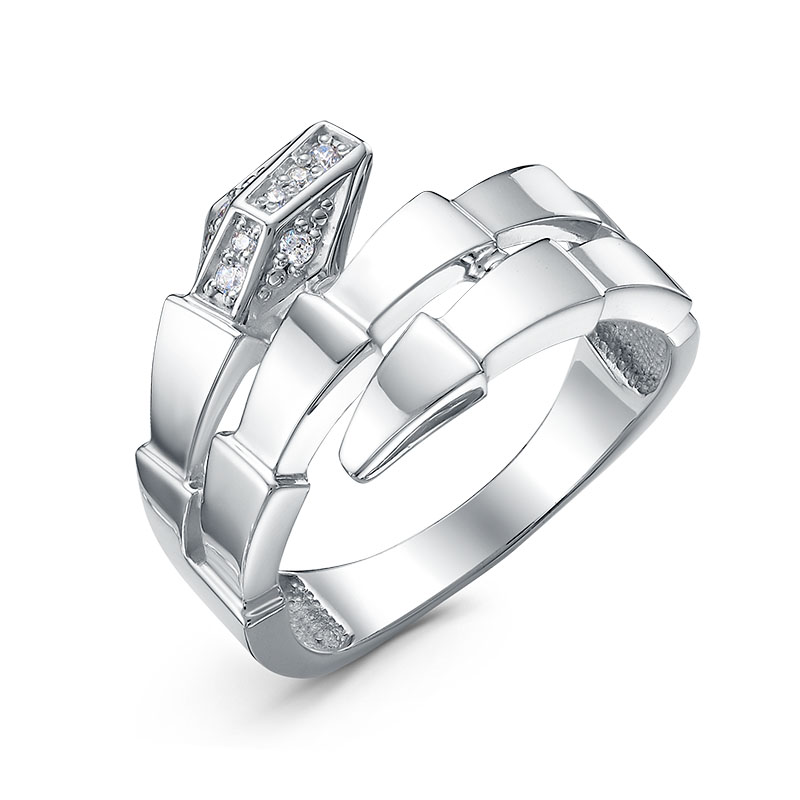 Кольцо из серебра с камнем Фианит фото, цены