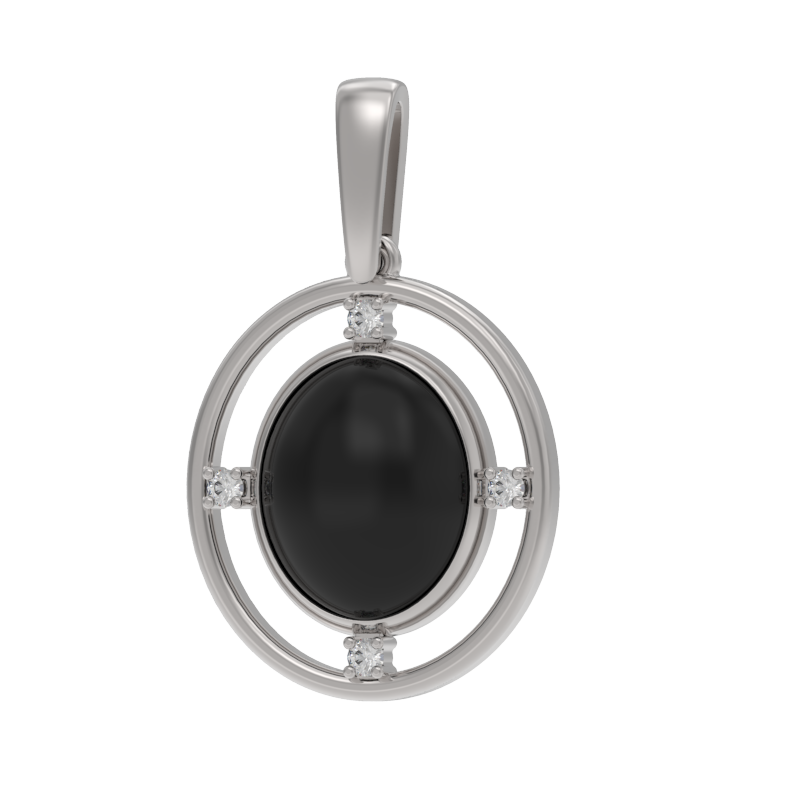 Подвеска из серебра с камнем Фианит, Агат фото, цены