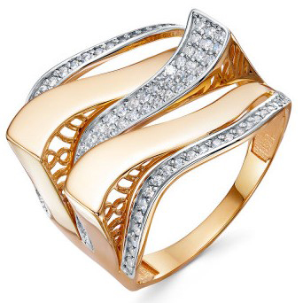 Кольцо из золота с камнем Фианит фото, цены