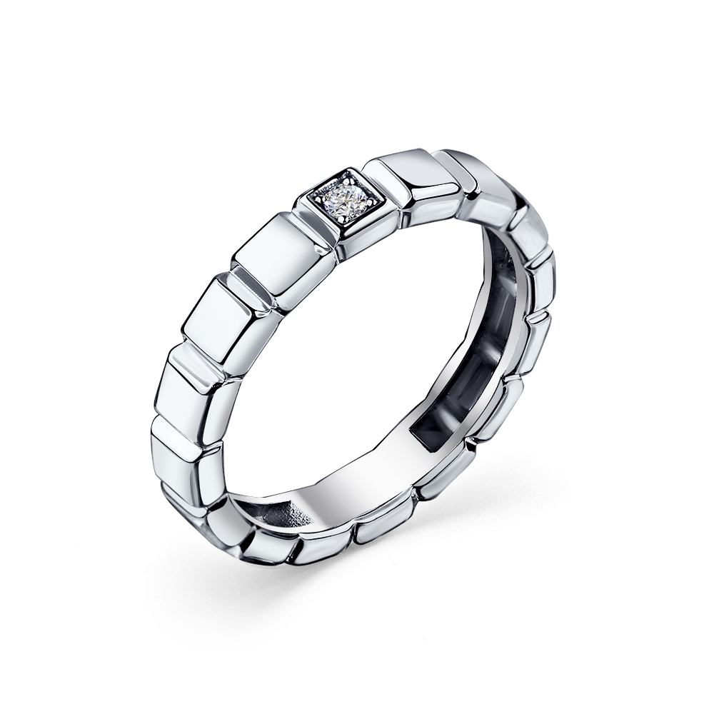 Кольцо из серебра с камнем Фианит фото, цены