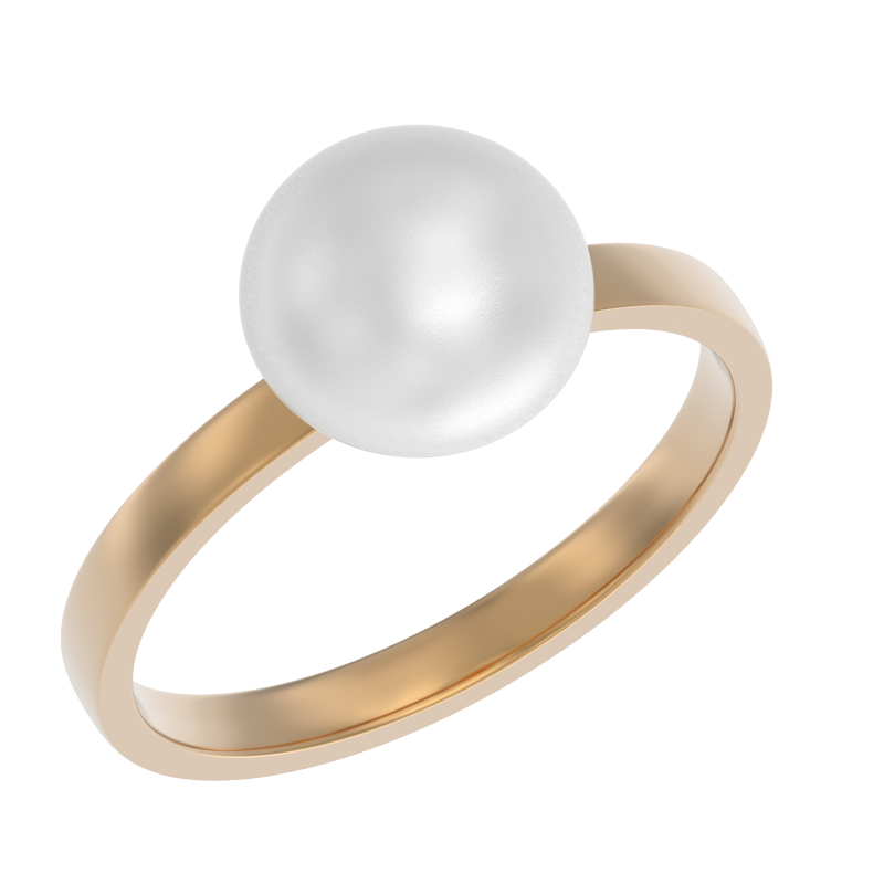 Кольцо из золота с камнем Жемчуг фото, цены