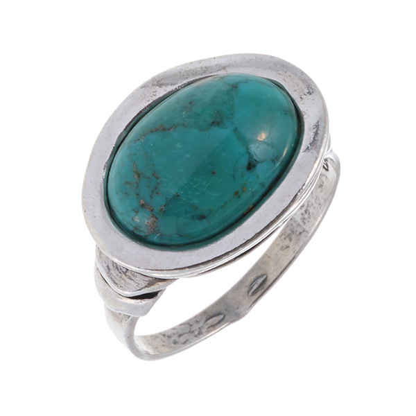 Кольцо из серебра с камнем Бирюза фото, цены