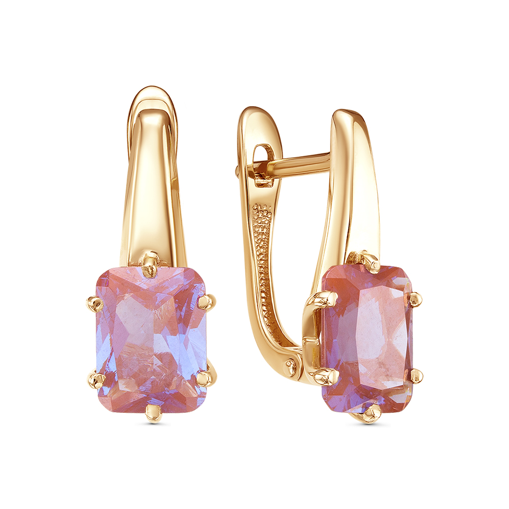 Серьги из золота с камнем Халцедон фото, цены