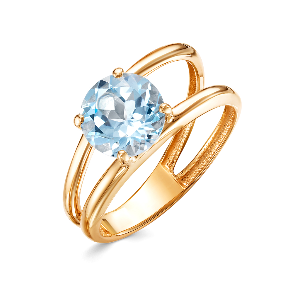 Кольцо из золота с камнем Топаз фото, цены