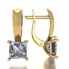 Серьги из золота с камнем Фианит фото, цены