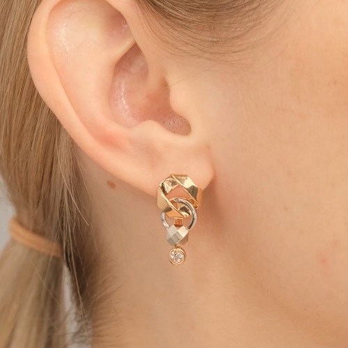 Серьги из золота с камнем Топаз фото, цены