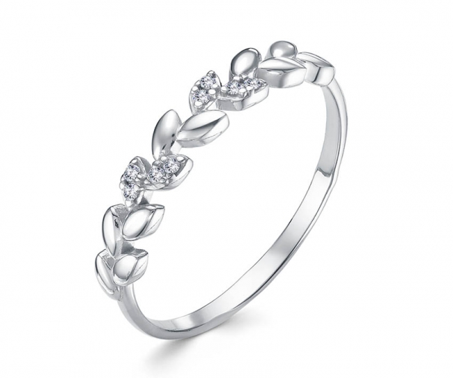 Кольцо из серебра с камнем Фианит фото, цены