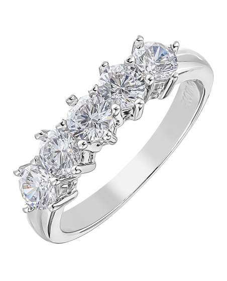 Кольцо из серебра с камнем Куб цирконий фото, цены