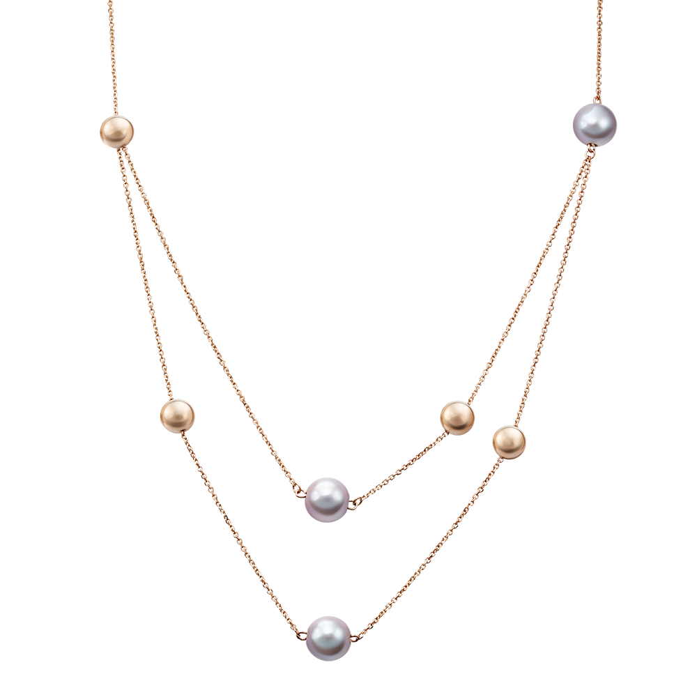 Колье из золота с камнем Жемчуг фото, цены